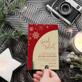Invitation Mariage élégant d'arche photo de Noël