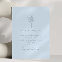 Mariage élégant d'art linéaire d'arbre de palmier
