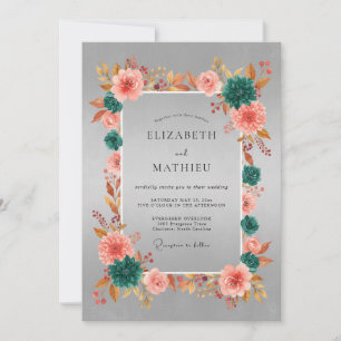 Invitation Mariage Élégant d'Automne au Théâtre de la Sarcell