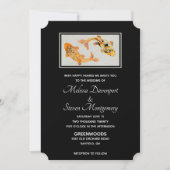 Invitation Mariage élégant de carpes koï or (Devant)