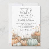 Invitation Mariage Élégant de Citrouille d'Automne (Devant)