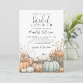 Invitation Mariage Élégant de Citrouille d'Automne (Debout devant)