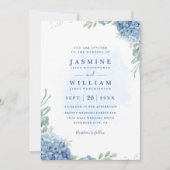 Invitation Mariage élégant de code QR virtuel à l'aquarelle b (Devant)