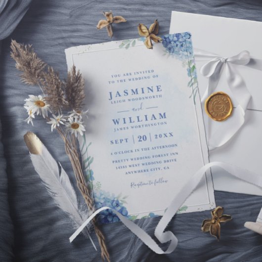 Invitation Mariage élégant de code QR virtuel à l'aquarelle b