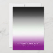 Invitation Mariage élégant de fierté asexuelle (Dos)