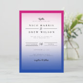Invitation Mariage élégant de fierté bisexuelle (Debout devant)