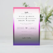 Invitation Mariage élégant de fierté genderfluid  (Debout devant)