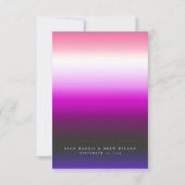 Invitation Mariage élégant de fierté genderfluid  (Dos)