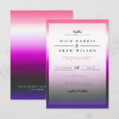 Invitation Mariage élégant de fierté genderfluid  (Devant / Derrière)