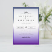 Invitation Mariage élégant de fierté lesbienne à la lavande (Debout devant)