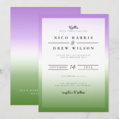 Invitation Mariage élégant de fierté queer (Devant / Derrière)