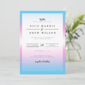 Invitation Mariage élégant de fierté trans (Debout devant)