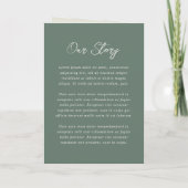Invitation Mariage élégant de forêt traditionnel vert (Dos)