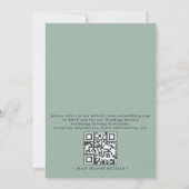 Invitation Mariage élégant de jardin floral moderne avec code (Dos)