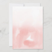 Invitation Mariage élégant de la plaine rose Ombre (Dos)