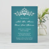 Invitation Mariage élégant de lustre (Debout devant)