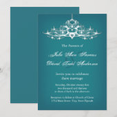 Invitation Mariage élégant de lustre (Devant / Derrière)