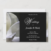 Invitation Mariage élégant de Magnolia blanche (Devant)