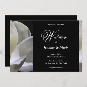 Invitation Mariage élégant de Magnolia blanche