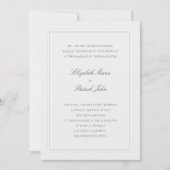 Invitation Mariage Élégant de Perle Verte Classique Moderne F (Devant)