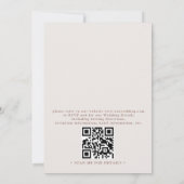 Invitation Mariage élégant de printemps avec code QR de prair (Dos)