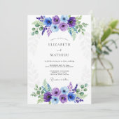 Invitation Mariage Élégant de Printemps Pervenche (Debout devant)