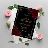 Invitation Mariage Élégant de Romance Gothique