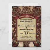 Invitation Mariage Élégant de Spectacle de Carnaval de Cirque (Devant)