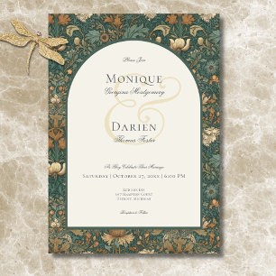 Invitation Mariage élégant de style vintage William Morris da