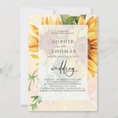 Invitation Mariage élégant de Sunfleurs (Devant)