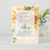 Invitation Mariage élégant de Sunfleurs (Debout devant)