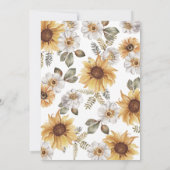 Invitation Mariage élégant de tournesol (Dos)