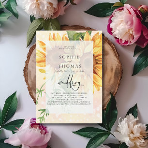 Invitation Mariage élégant de tournesols