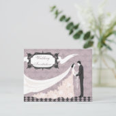 Invitation Mariage élégant de vecteur de jeune mariée et de (Debout devant)