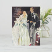 Invitation Mariage élégant d'Edwardian (Debout devant)