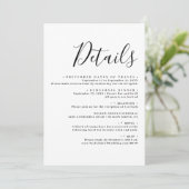 Invitation Mariage élégant détails de script moderne (Debout devant)