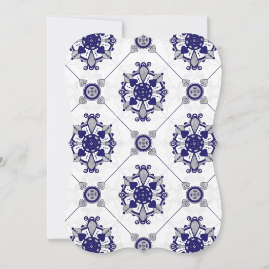 Invitation Mariage élégant d'impression de médaillon d'argent (Dos)