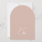 Invitation Mariage élégant Dusty Rose & Blanc Script Classiqu (Dos)