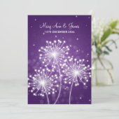 Invitation Mariage élégant Éclaircissement d'été pourpre (Debout devant)