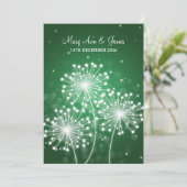 Invitation Mariage élégant Écran vert émeraude (Debout devant)