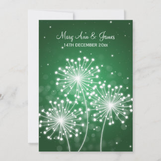 Invitation Mariage élégant Écran vert émeraude