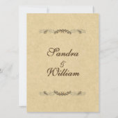 Invitation Mariage élégant en cuir (Dos)