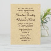 Invitation Mariage élégant en cuir (Debout devant)