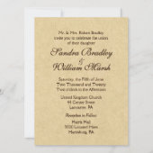 Invitation Mariage élégant en cuir (Devant)