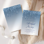 Invitation Mariage élégant en écriture cursive avec paillette