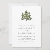 Invitation Mariage élégant en forêt (Devant)
