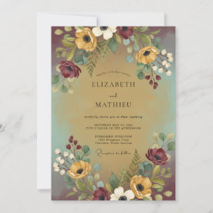 Invitation Mariage élégant en forêt de Bourgogne