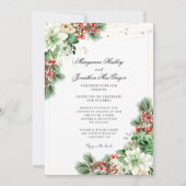 Invitation Mariage élégant en hiver avec code QR (Devant)
