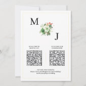 Invitation Mariage élégant en hiver avec code QR (Dos)