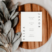 Invitation Mariage élégant en noir et blanc